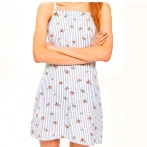 Topshop linen blue dress